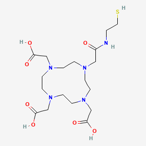 2,2',2''-(10-(2-((2-Mercaptoethyl)amino)-2-oxoethyl)-1,4,7,10-tetraazacyclododecane-1,4,7-triyl)triacetic acid chemical structure (CAS 865470-67-3)