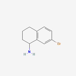 7-Bromo-1,2,3,4-tetrahydronaphthalen-1-amine chemical structure (CAS 865472-04-4)
