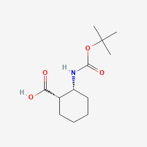 (1S,2R)-2-{[(tert-butoxy)carbonyl]amino}cyclohexane-1-carboxylic acid chemical structure (CAS 865689-36-7)