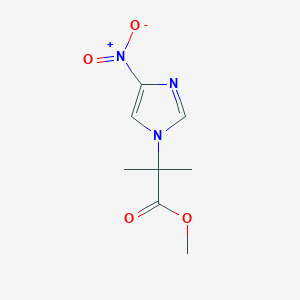 Methyl 2-methyl-2-(4-nitro-1H-imidazol-1-yl)propanoate chemical structure (CAS 865774-07-8)