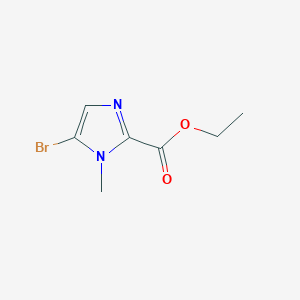 Ethyl 5-bromo-1-methyl-1H-imidazole-2-carboxylate chemical structure (CAS 865798-15-8)