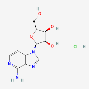 (2R,3R,4S,5R)-2-(4-Amino-1H-imidazo[4,5-c]pyridin-1-yl)-5-(hydroxymethyl)tetrahydrofuran-3,4-diol hydrochloride chemical structure (CAS 86583-19-9)
