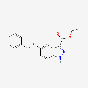 Ethyl 5-(benzyloxy)-1H-indazole-3-carboxylate chemical structure (CAS 865887-17-8)