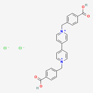 1,1'-Bis(4-carboxybenzyl)-[4,4'-bipyridine]-1,1'-diium chloride chemical structure (CAS 866113-94-2)