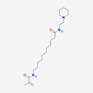 11-Methacrylamido-N-(2-(piperidin-1-yl)ethyl)undecanamide chemical structure (CAS 866137-23-7)