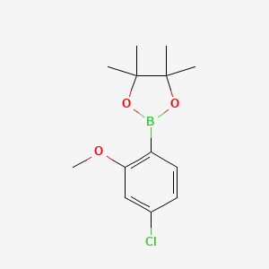 2-(4-Chloro-2-methoxyphenyl)-4,4,5,5-tetramethyl-1,3,2-dioxaborolane chemical structure (CAS 866141-76-6)