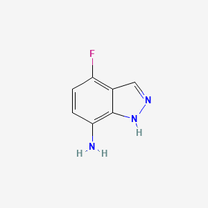 4-Fluoro-1H-indazol-7-amine chemical structure (CAS 866144-03-8)