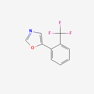 5-(2-(Trifluoromethyl)phenyl)oxazole chemical structure (CAS 866149-85-1)