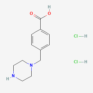4-(Piperazin-1-ylmethyl)benzoic acid dihydrochloride chemical structure (CAS 86620-70-4)