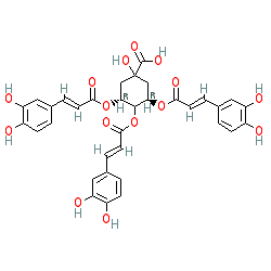 (1S,3R,4S,5R)-3,4,5-Tris(((E)-3-(3,4-dihydroxyphenyl)acryloyl)oxy)-1-hydroxycyclohexane-1-carboxylic acid chemical structure (CAS 86632-03-3)