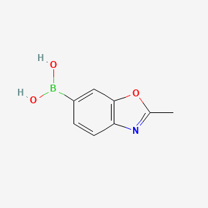 (2-Methylbenzo[d]oxazol-6-yl)boronic acid chemical structure (CAS 866332-15-2)