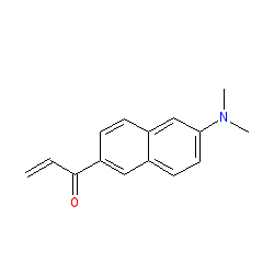 1-(6-(Dimethylamino)naphthalen-2-yl)prop-2-en-1-one chemical structure (CAS 86636-92-2)