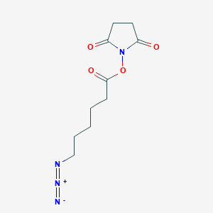 2,5-Dioxopyrrolidin-1-yl 6-azidohexanoate chemical structure (CAS 866363-70-4)