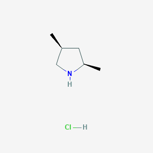 rel-(2R,4S)-2,4-Dimethylpyrrolidine hydrochloride chemical structure (CAS 866412-04-6)