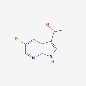 1-(5-Bromo-1H-pyrrolo[2,3-b]pyridin-3-yl)ethanone chemical structure (CAS 866545-96-2)