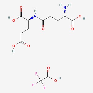 (S)-2-((S)-4-Amino-4-carboxybutanamido)pentanedioic acid trifluoroacetate chemical structure (CAS 866556-99-2)