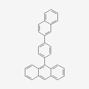 9-(4-(Naphthalen-2-yl)phenyl)anthracene chemical structure (CAS 866611-28-1)