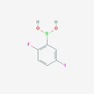 (2-Fluoro-5-iodophenyl)boronic acid chemical structure (CAS 866683-41-2)