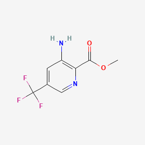 Methyl 3-amino-5-(trifluoromethyl)picolinate chemical structure (CAS 866775-17-9)