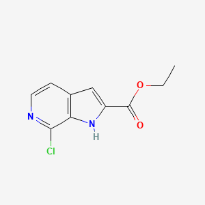 Ethyl 7-chloro-1H-pyrrolo[2,3-c]pyridine-2-carboxylate chemical structure (CAS 867034-10-4)