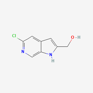 (5-Chloro-1h-pyrrolo[2,3-c]pyridin-2-yl)methanol chemical structure (CAS 867036-42-8)