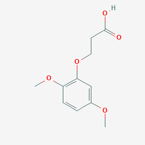 3-(2,5-Dimethoxyphenoxy)propanoic acid chemical structure (CAS 867129-86-0)
