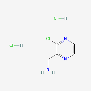 (3-Chloropyrazin-2-yl)methanamine dihydrochloride chemical structure (CAS 867165-53-5)