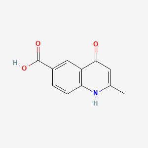 2-Methyl-4-oxo-1,4-dihydroquinoline-6-carboxylic acid chemical structure (CAS 867166-85-6)