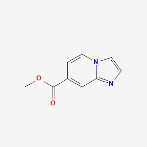 Methyl imidazo[1,2-a]pyridine-7-carboxylate chemical structure (CAS 86718-01-6)