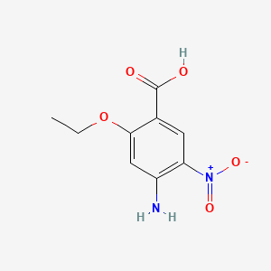 4-Amino-2-ethoxy-5-nitrobenzoic acid chemical structure (CAS 86718-18-5)