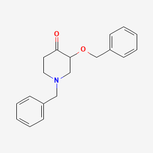 1-Benzyl-3-(benzyloxy)piperidin-4-one chemical structure (CAS 86718-31-2)