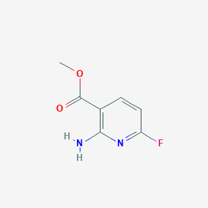 Methyl 2-amino-6-fluoronicotinate chemical structure (CAS 86724-85-8)
