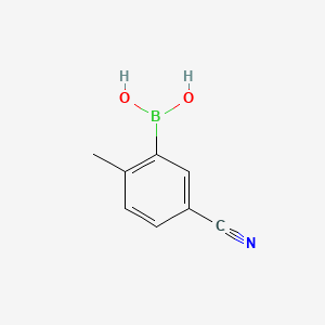 (5-Cyano-2-methylphenyl)boronic acid chemical structure (CAS 867333-43-5)