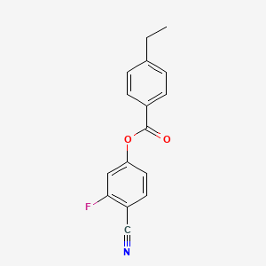 4-Cyano-3-fluorophenyl 4-ethylbenzoate chemical structure (CAS 86776-50-3)