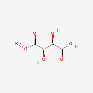 Potassium (2R,3R)-3-carboxy-2,3-dihydroxypropanoate chemical structure (CAS 868-14-4)