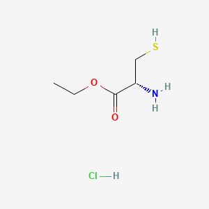 (R)-Ethyl 2-amino-3-mercaptopropanoate hydrochloride chemical structure (CAS 868-59-7)