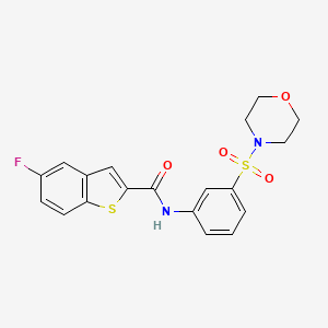 5-Fluoro-N-(3-(morpholinosulfonyl)phenyl)benzo[b]thiophene-2-carboxamide chemical structure (CAS 868268-81-9)