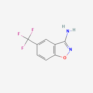5-(Trifluoromethyl)benzo[d]isoxazol-3-amine chemical structure (CAS 868271-14-1)