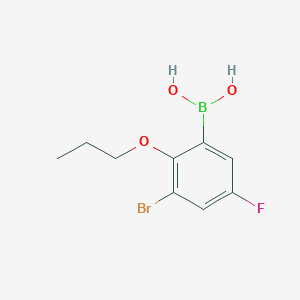 (3-Bromo-5-fluoro-2-propoxyphenyl)boronic acid chemical structure (CAS 868272-84-8)