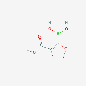 (3-(Methoxycarbonyl)furan-2-yl)boronic acid chemical structure (CAS 868286-61-7)