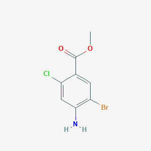 Methyl 4-amino-5-bromo-2-chlorobenzoate chemical structure (CAS 868406-71-7)