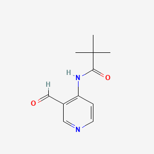 N-(3-Formylpyridin-4-yl)pivalamide chemical structure (CAS 86847-71-4)