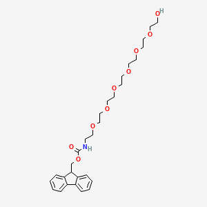 (9H-Fluoren-9-yl)methyl (20-hydroxy-3,6,9,12,15,18-hexaoxaicosyl)carbamate chemical structure (CAS 868594-44-9)