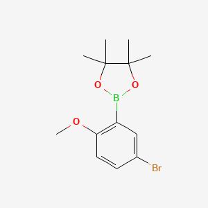 2-(5-Bromo-2-methoxyphenyl)-4,4,5,5-tetramethyl-1,3,2-dioxaborolane chemical structure (CAS 868629-78-1)