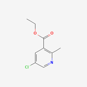 Ethyl 5-chloro-2-methylnicotinate chemical structure (CAS 868636-76-4)