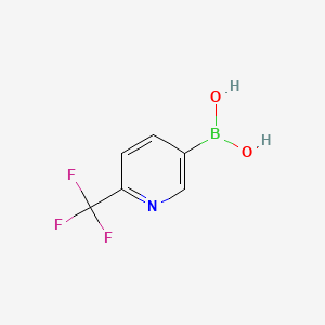 (6-(Trifluoromethyl)pyridin-3-yl)boronic acid chemical structure (CAS 868662-36-6)