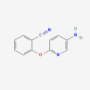2-((5-Aminopyridin-2-yl)oxy)benzonitrile chemical structure (CAS 868697-72-7)