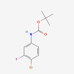 tert-Butyl (4-bromo-3-fluorophenyl)carbamate chemical structure (CAS 868735-43-7)