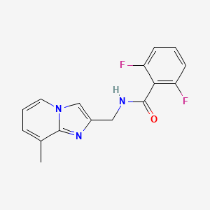2,6-Difluoro-N-((8-methylimidazo[1,2-a]pyridin-2-yl)methyl)benzamide chemical structure (CAS 868970-94-9)