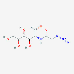 2-Azido-N-((2R,3R,4R,5R)-3,4,5,6-tetrahydroxy-1-oxohexan-2-yl)acetamide chemical structure (CAS 869186-83-4)